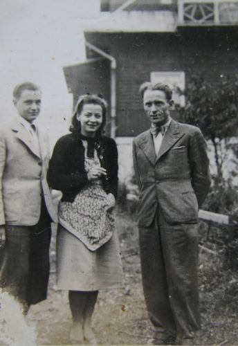 Od lewej: Zbigniew Pajor, Antonina "Nina" Małasińska i Józef Stanek "Józek", "Lis"