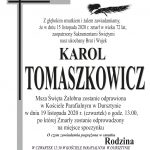 Zmarł Karol Tomaszkowicz