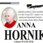 Zmarła Anna Hornik z ul. Krótkiej
