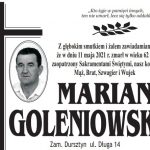 Zmarł Marian Goleniowski z ul. Długiej